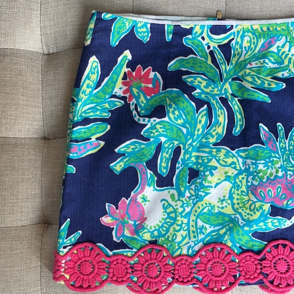 Lilly Pulitzer Pink Lace Trim Skirt - Picture 2 of 4